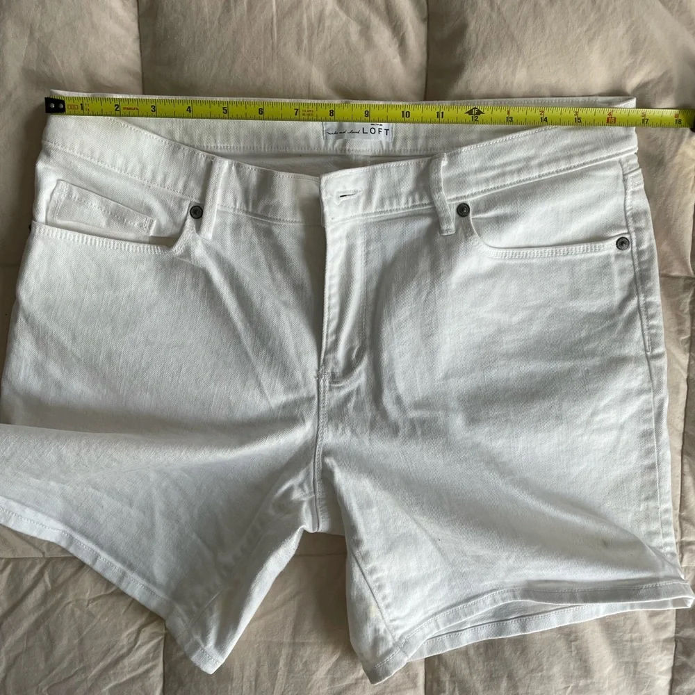 LOFT white denim shorts - Picture 7 of 7